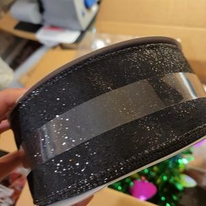 Black Glitter Ribbon
